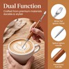 Wood Handle Stainless Steel Coffee Latte Art Pen - Barista