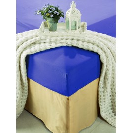 Mocassi Full Fitted Sheet - Deep Pocket Cooling Sheets up to 16 inch - Hotel Luxury 1800 Premier - Softest Sheets - Wrinkle Resistant - 1 Single Bottom Fitted Sheet, Full, Imperial Blue