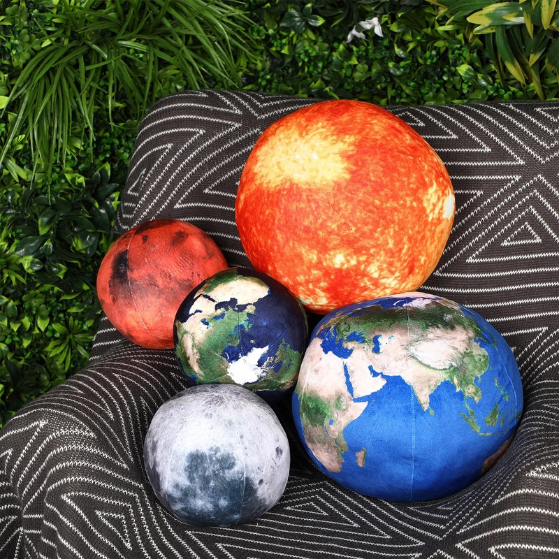 Arrowbash 5 Pcs Moon, Earth, The Sun Planet Plushies Toys