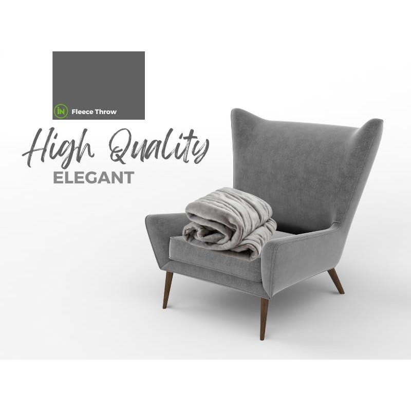 iN Fleece Throw Blanket for Sofas Couch - Super Soft