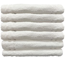 Regal 60 Pack White Hospitality 100% Cotton Washcloths 12x12 with Double cam Border