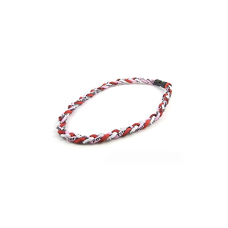 Braid Germanium Necklace: Sports Breath (Baseball, Soccer, Golf, etc.) (Red,