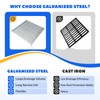 FAHKNS 23.6"x23.6" Galvanized Steel Drain Grate, B125 Class Heavy Duty