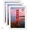 Langdon House 7x5 Picture Frames (White, 3 Pack), Modern w/Bevelled