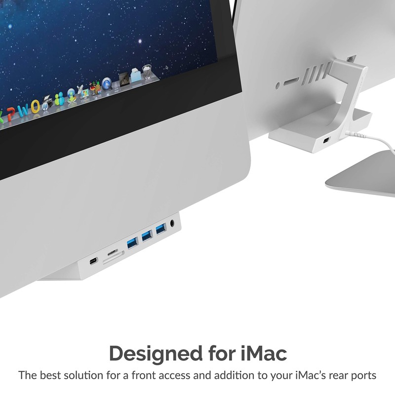 SABRENT Hub multipuerto iMac con Puertos USB de Acceso Frontal,