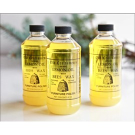 Vieja artesanos del aceite de limón con cera de abejas esmalte de muebles de madera