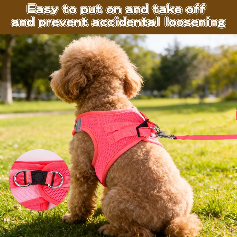 Pet Harness No Pull for Small Dogs and Cats,Breathable Mesh,0.55FIT,S