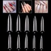 Mwoot 600 Pieces Long Stiletto Nail Tips, Sharp Ending Artificial