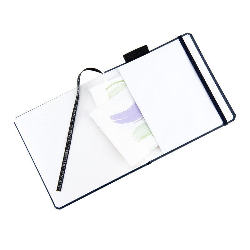 Pentalic Art Wasserfarben-Tagebuch, weiß, 5-1/2-inch x 5-1/2-inch, 48 Page Journal