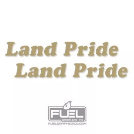 Land Pride Implement Premium Vinyl Decal 2 Pack - Equipment Decal - 9" wide x 1.1" tall