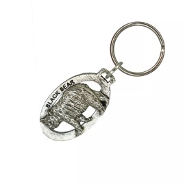 Black Bear Keychain, M033KC, 2 Inches, PNW, Animals, Nature, Gift, Metal, Shiny