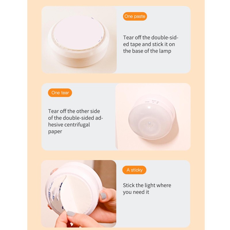 LED Motion Sensor Night Light ABS 360 Degree Rotating Rechargeable