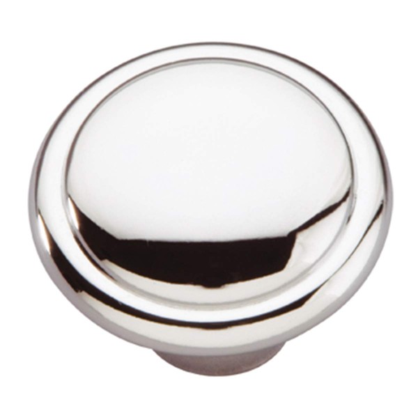 Hickory Hardware Conquest Collection Knob 1-3/8 Inch Diameter Chrome Finish