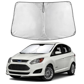 Econour Parasol para parabrisas para Ford C-Max 2013-2017 2018 2019, visera solar para parabrisas delantero y ventana, bloqueador de calor UV y protector de automóvil, accesorios de coche