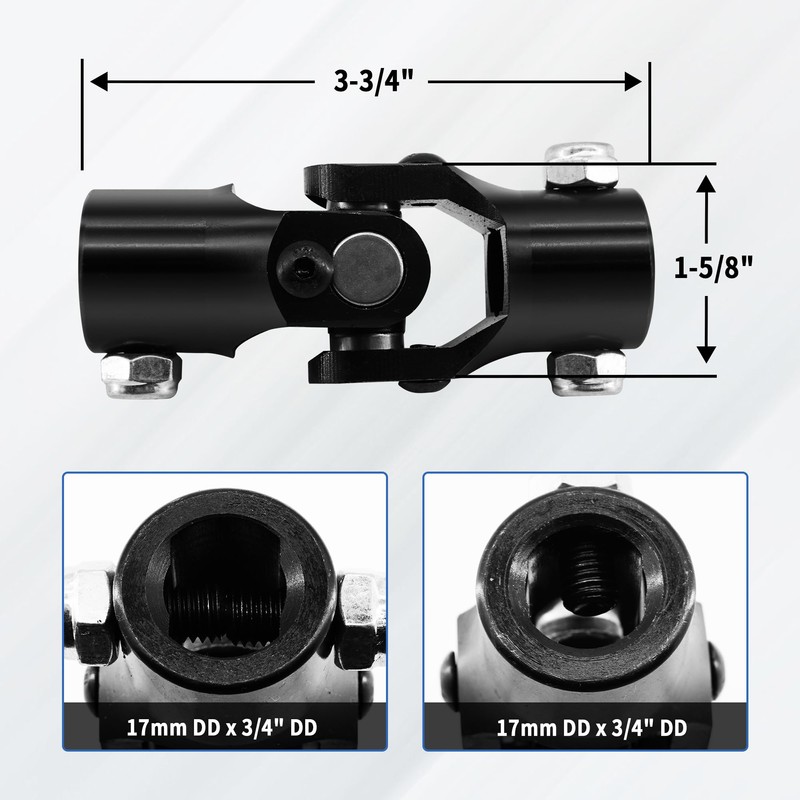 RABROPAR 17mm DD x 3/4" DD Steering U Joint Steering