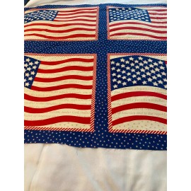 Panel of 4 patriotic flag blocks 19"  x 14 "(pledge of Allegiance)Mar