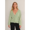 NA-KD Women's Oversized Knitted Cardigan, Chinois Green
