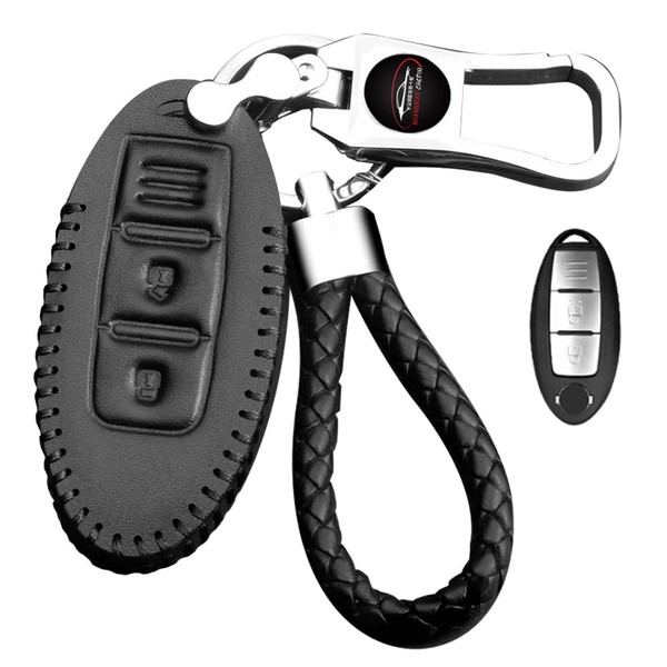 LETINGFAR Smart Key Case, For Nissan, Key Case, Genuine Leather,