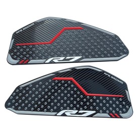 Red Gas Fuel Tank Side Traction Rubber Protector Pads Compatible with Yamaha YZF R7 2021 2022 2023