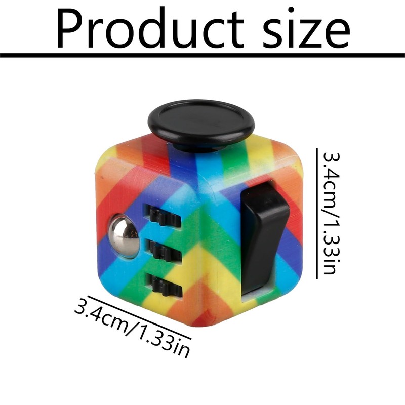 Tabanzhe Fidget Cube-Sensory Cube for Stress Anxiety Relief 6 Different