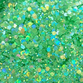 2oz Glitter Bottle Shaker:_Pistachio