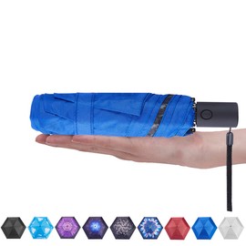 NOOFORMER Mini Travel Anti-Rebound Automatic sun&rain Umbrella - Compact Lightweight Small Auto Open Close Folding Parasol Umbrellas with 95% UV Protection for Men Women Kids Multiple Colors