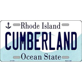Cumberland Rhode Island Novelty Metal Vanity License Plate Tag LP-11191