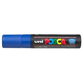 Uni Posca Marker PC-17K Paint Glass Pen Broad Chisel Tip 15mm Blue
