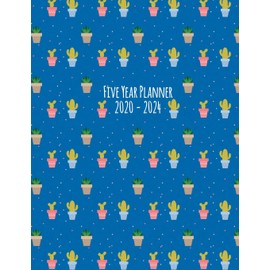 Five Year Planner: 2020-2024 Monthly Calendar - Succulent