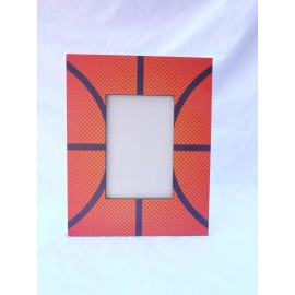 3 SPORT BASKETBALL PICTURE FRAME WOODEN Holds 4" x 6" Pictures