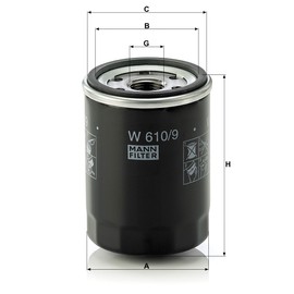 Original MANN-FILTER Oil Filter W 610/9 – For Passenger Cars