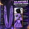 Yoga Stretch Strap for Flexibility Training – Purple Hanging Exercise