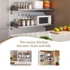 POWDONUNT Wall-Mounted Kitchen Organizer – Microwave Spice Rack, Heavy-Duty &