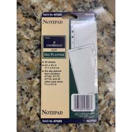 Mead Planner 47026 Refill Undated Block Notes 30 Sheets Franklin Day Runner