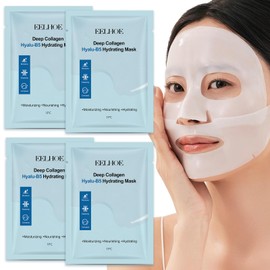 Bio Collagen Maske,Kollagen Maske,Overnight Collagen Mask,Collagen Deep Hydration Mask,Für Alle Hauttypen(4Pcs)