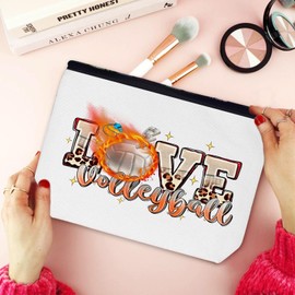 Generic Volleyball Gifts Makeup Bag Inspirational Valentine's Day Gifts for Women Her Volleyball Lovers Sister Friend Christmas Birthday Gift Ideas