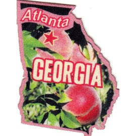 ATLANTA GEORGIA Iron On Printed Patch State Shape Capitol City