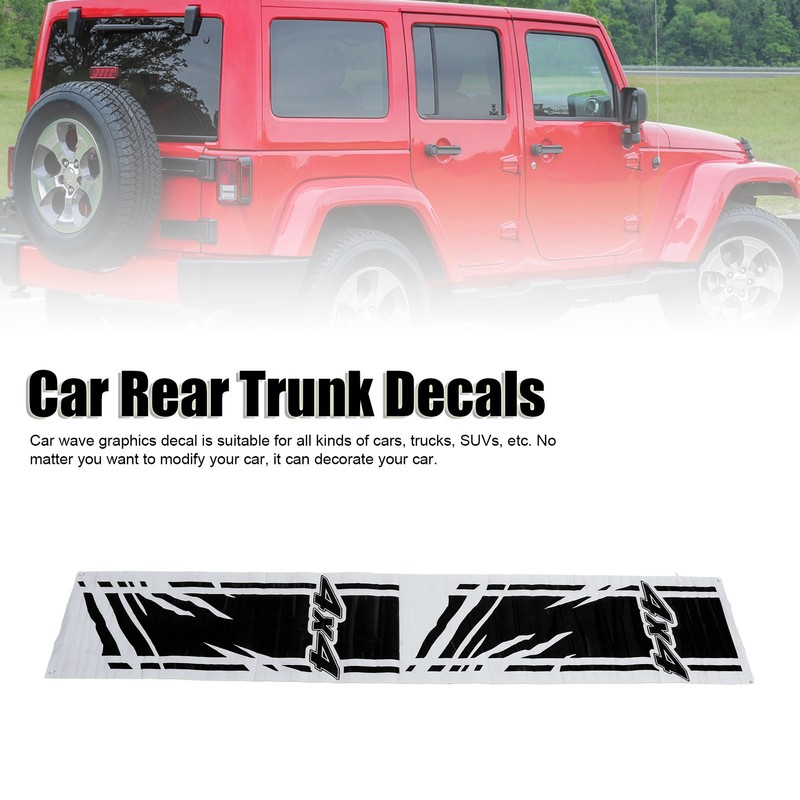 Car Wave Graphics Decals Strong Adhesion Colorfast Waterproof 4 X