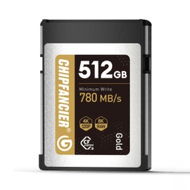 CHIPFANCIER CFexpress 2.0 Type B 512GB Memory Card Up to 1750MB/s Read 1420MB/s Write-Raw 8K Video Recording Lake Blue
