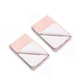 Platinum Care Pads™ Washable Reusable Bed Pads for Incontinence - Size 40x35 - Pack of 2 (2 Pink)