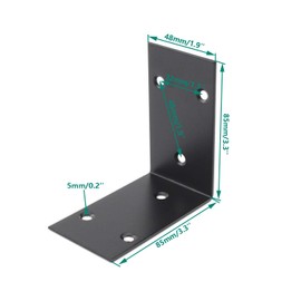 Heavy Duty Stainless Steel Corner Bracket,ULIFESTAR L Shaped Shelf Bracket 90 Degree Corner Brace Large Joint Right Angle L Bracket for Furniture Wood Cabinets Shelves (48x85x85mm)