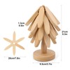 Beech Wooden Tree Coaster Set - Foldable Heat Resistant Mat