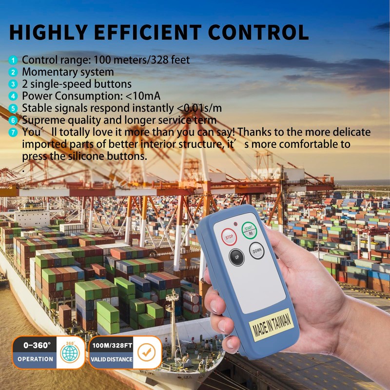 SAGA-L4 Mini Wireless Crane Remote Control for Winch Lifting Electric
