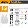 LEILUO 10 Pack Oscillating Tool Blade 8 Rigid and 2