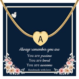 VGROSIA 18K Initial Necklace For Women Gold, Dainty Necklaces For Women Christmas/Valentine'S Day/Birthday Gifts For Her A