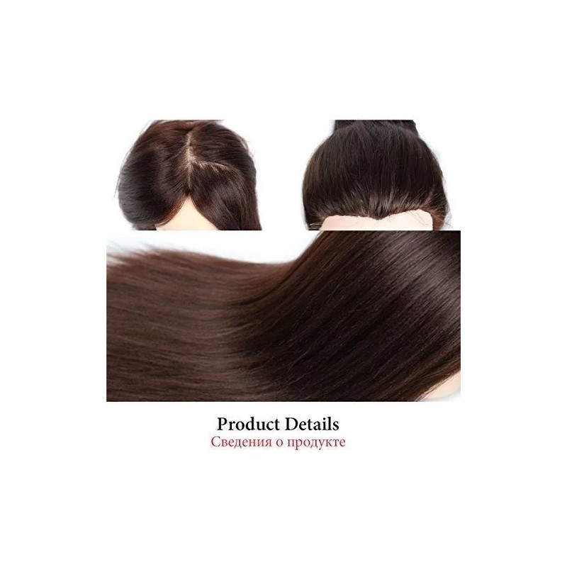 Leeven Maniqui Cabeza Cabello Sintético Negro 50 Cm Leeven