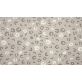 Luxury Super Soft Coral Cuddle Fleece Fabric Material - Leopard Sand, Sample 10cmx10cm