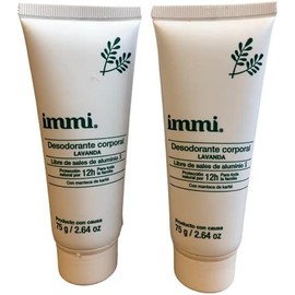IMMI Desodorante Natural Lavanda en tubo depresible de 75 grs. 2 Piezas