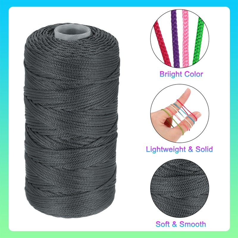 sourcing map Nylon String Cord 1.5mm x 218 Yards Macrame