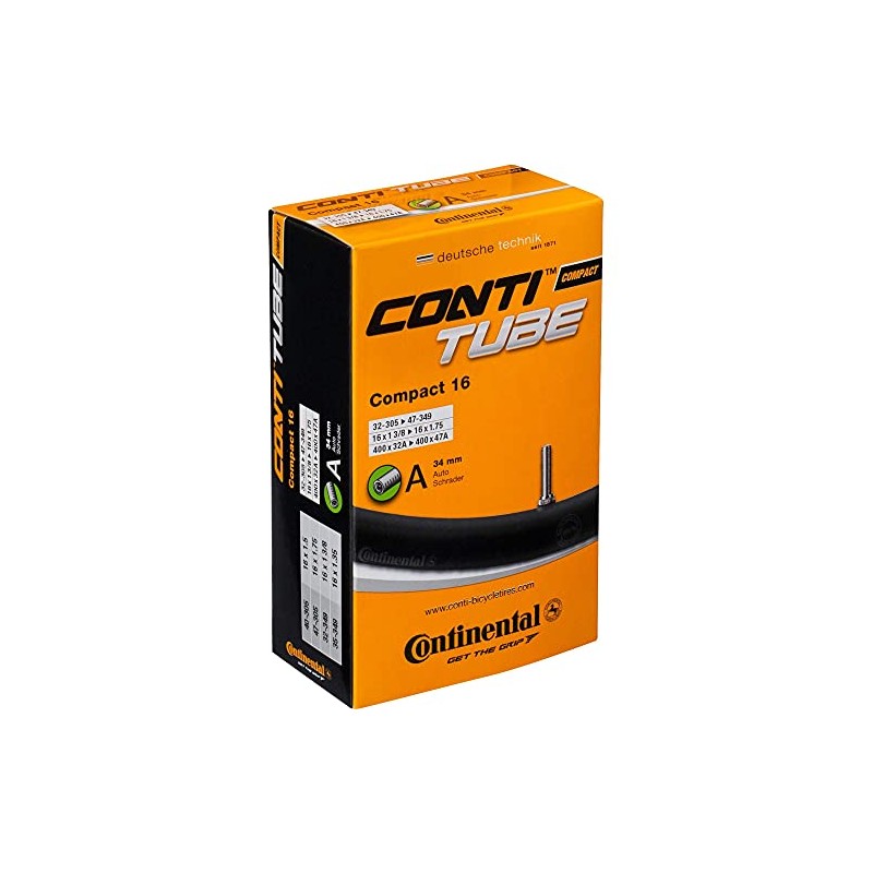 Continental Men's Compact 16 Inner Tube, Other, 32/47-305/349